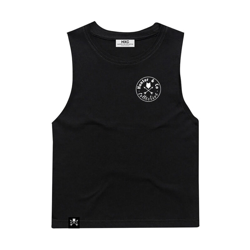 Classic Logo Black Tank Big Kids | Hunter And Co Collective