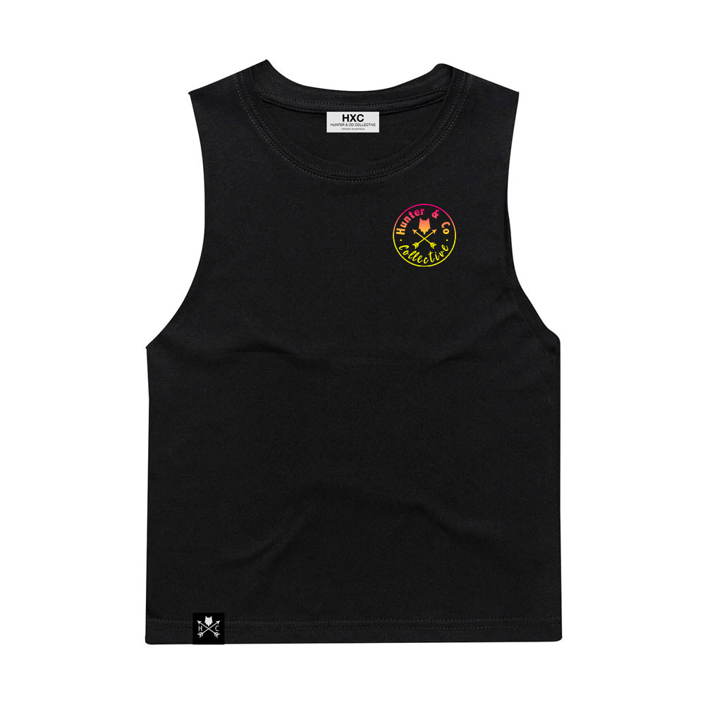 Summer Classic Logo Black Tank Kids | Hunter And Co Collective
