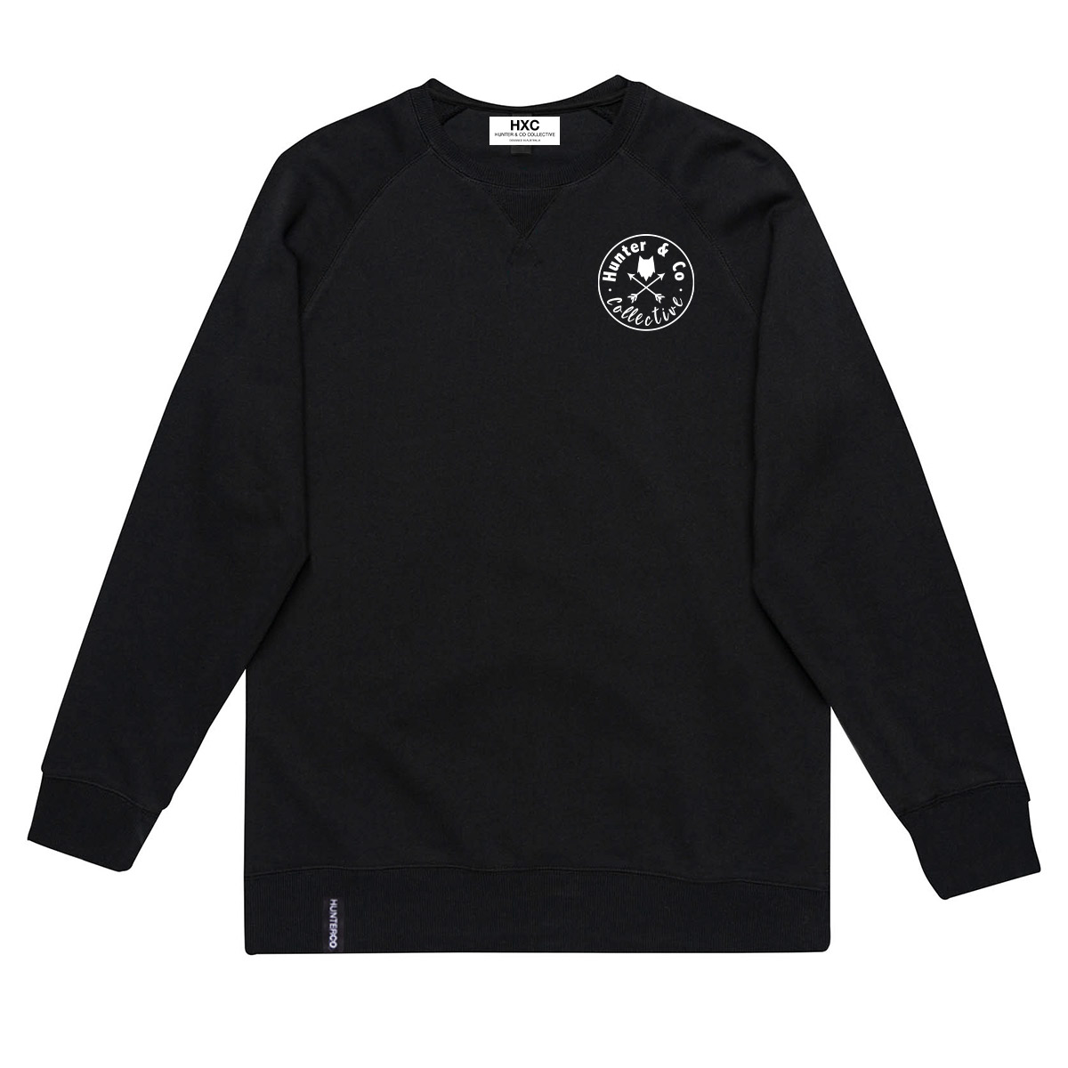 Classic Logo Adults Crew Black | Hunter And Co Collective
