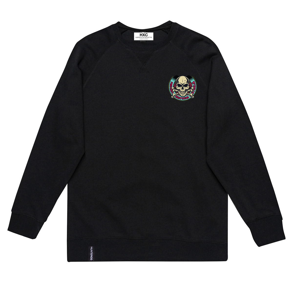 Project Skull Adults Crew Black | Hunter And Co Collective